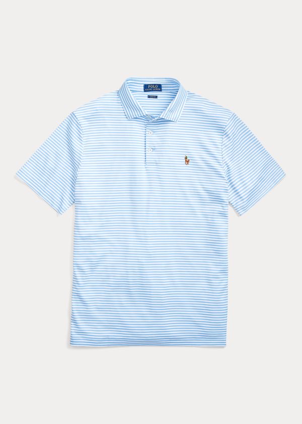 Polos Polo Ralph Lauren Hombre Azules / Blancos - Classic Fit Soft Cotton - GCAIP7846